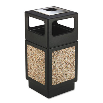 Safco® Canmeleon Ash-trash Receptacle, Square, Aggregate-polyethylene, 38 Gal, Black freeshipping - TVN Wholesale